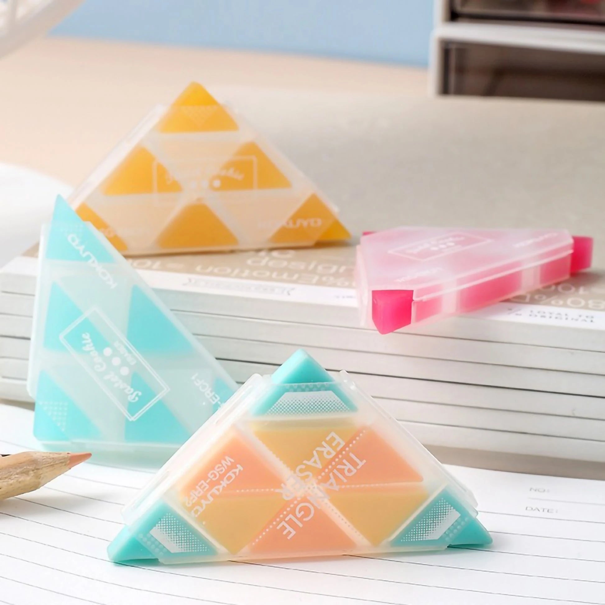 Multi Angled Triangular Eraser Set ( 1pc )
