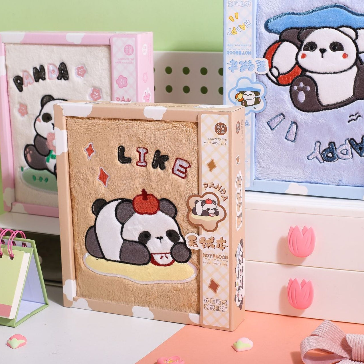 Panda Fur Notebook Dairy ( 1pc )