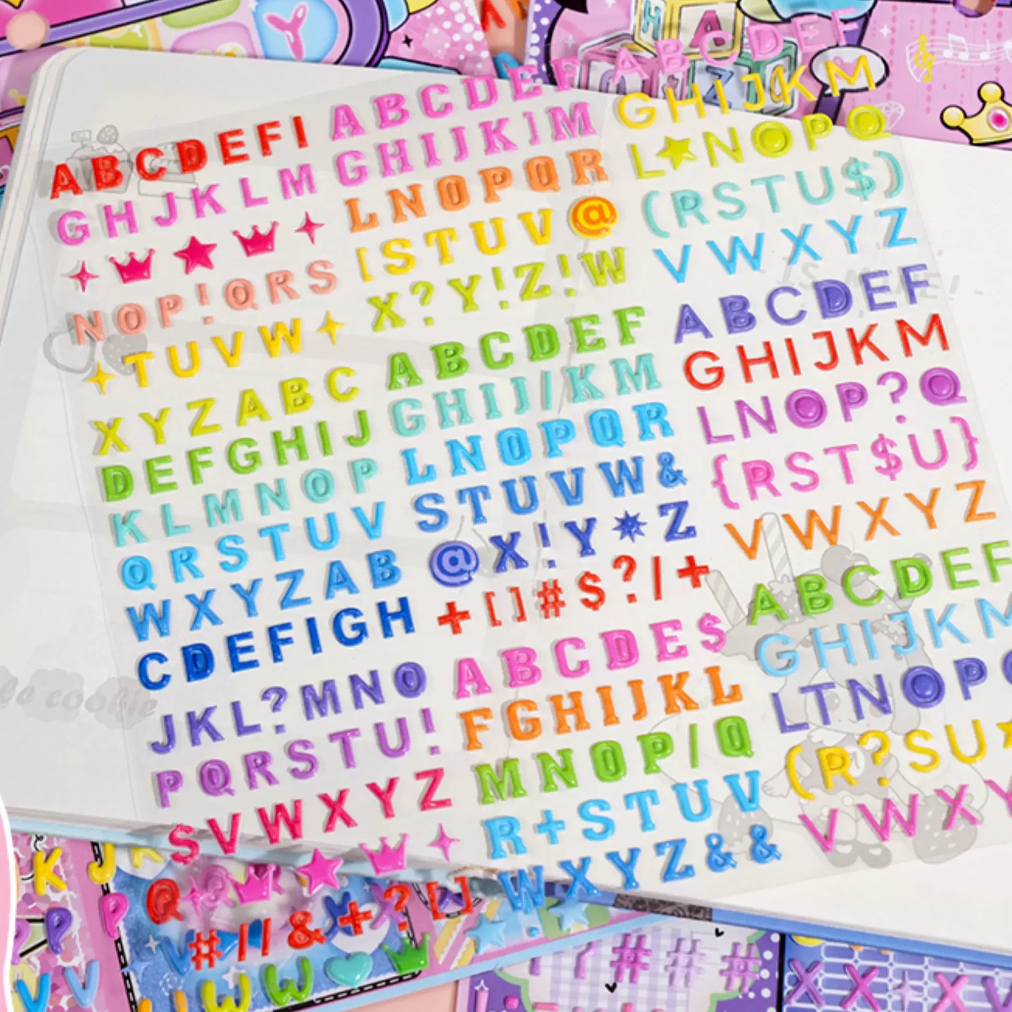 3D Alphabet Puffy Foam Sticker Sheets ( 2 Sheets )