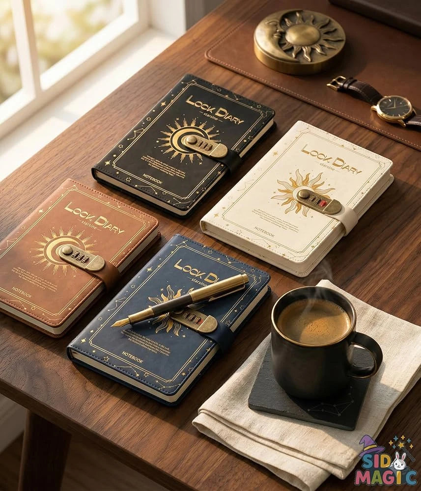 Starshine Hardcover Combination Lock Notebook Diary ( 1pc )