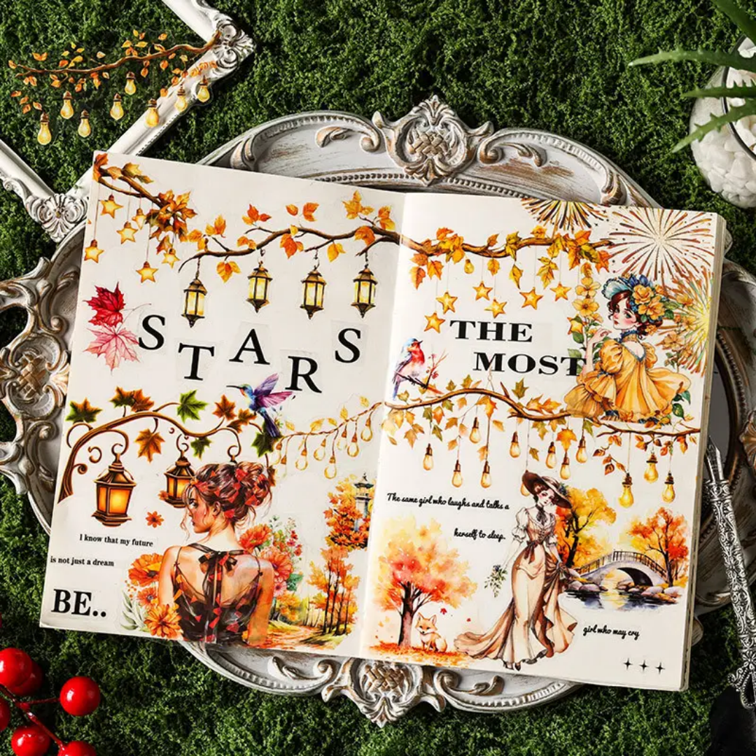 Light Star Journaling Scrapbooking Sticker Sheets ( 20pcs )