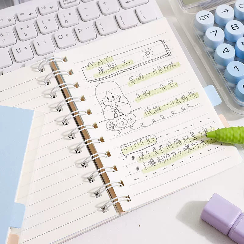 Watercolor Blooming Coil Bound Spiral Notebook Dairy ( 1pc )