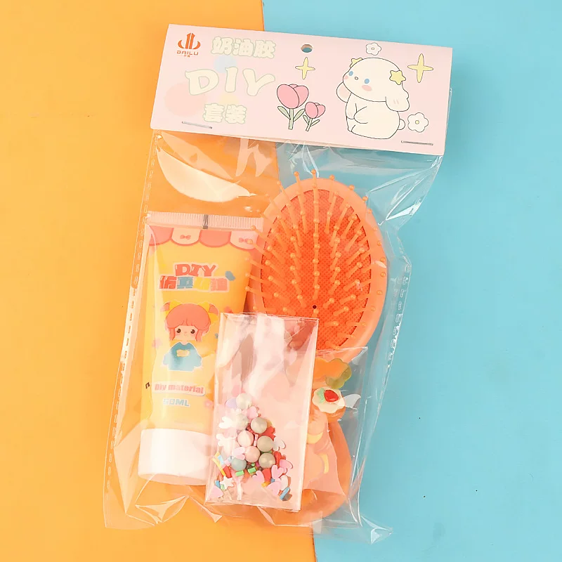DIY Cream Glue Customise Hairbrush Comb Set ( 1set )