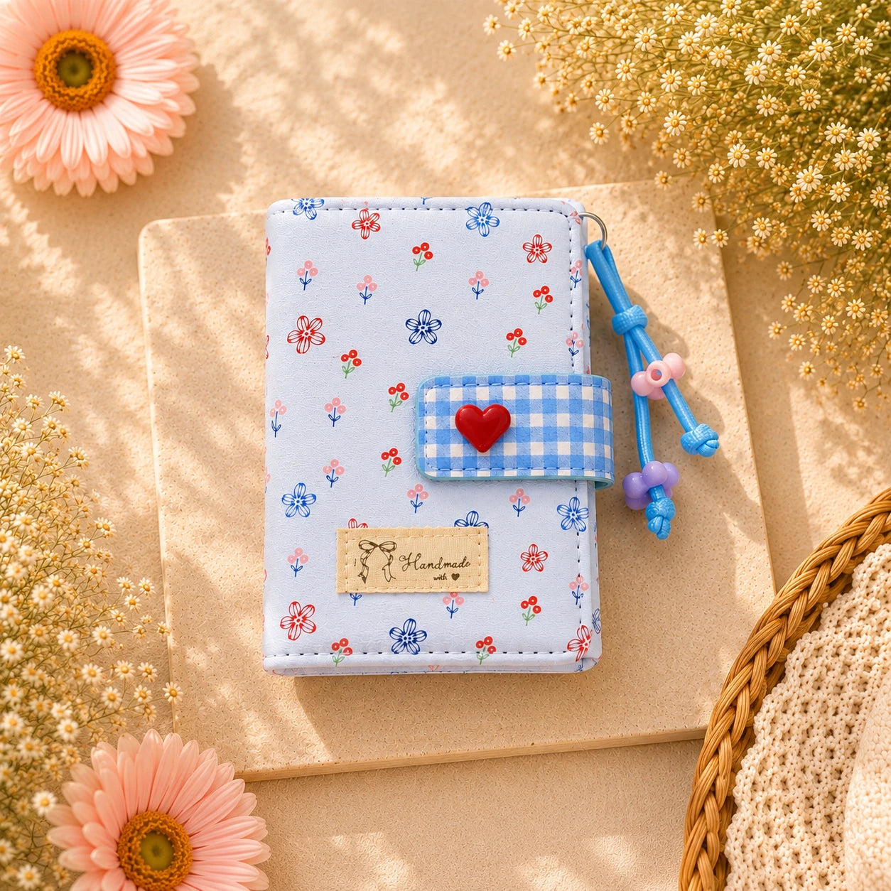 Pinteresty Heart Floral Trifold Wallet ( 1pc )