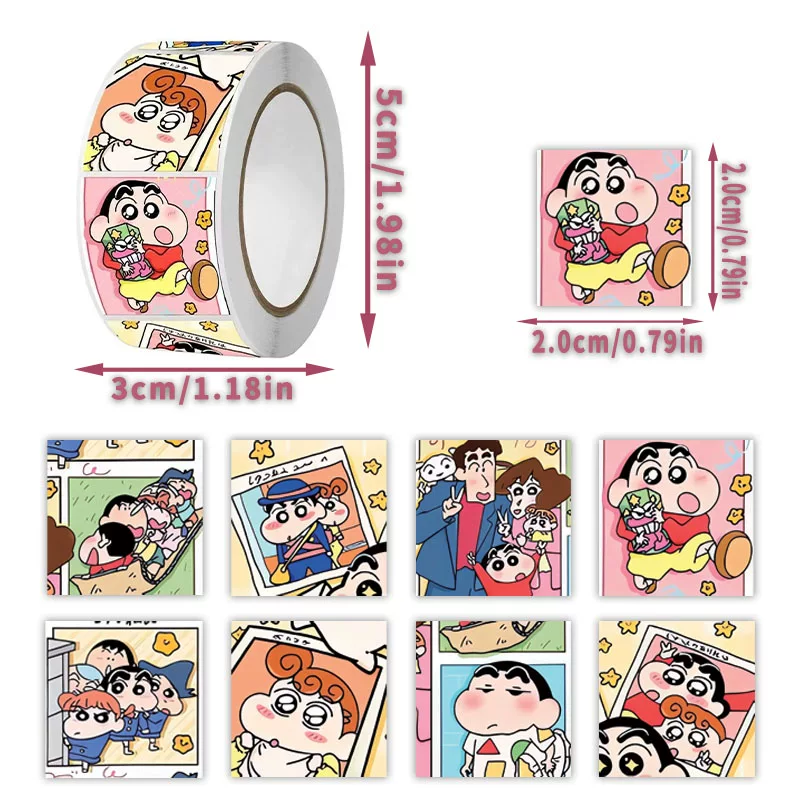 Shinchan Stamp Sticker Roll ( 500pcs )