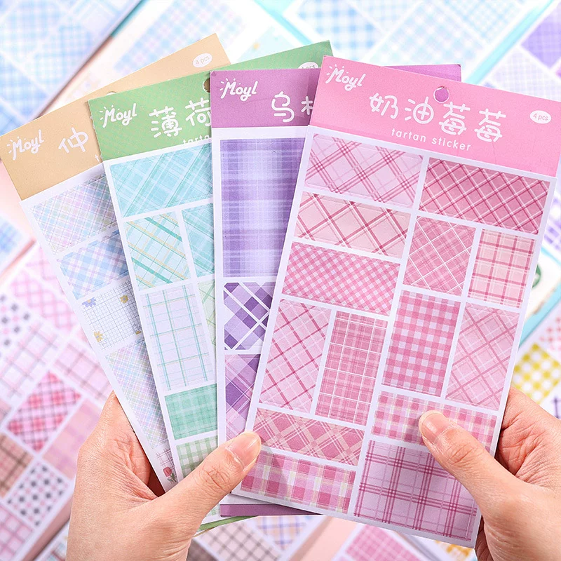Checkered Twilight Journaling Scrapbooking Sticker Book ( 4sheets )
