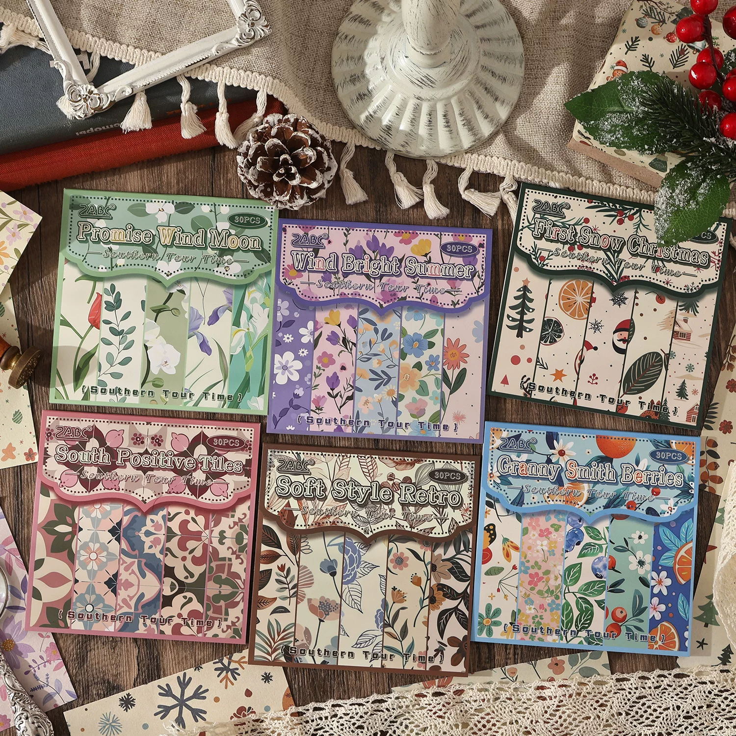 Southern Tour Journaling Scrapbooking Texture Paper Set ( 30 sheets )