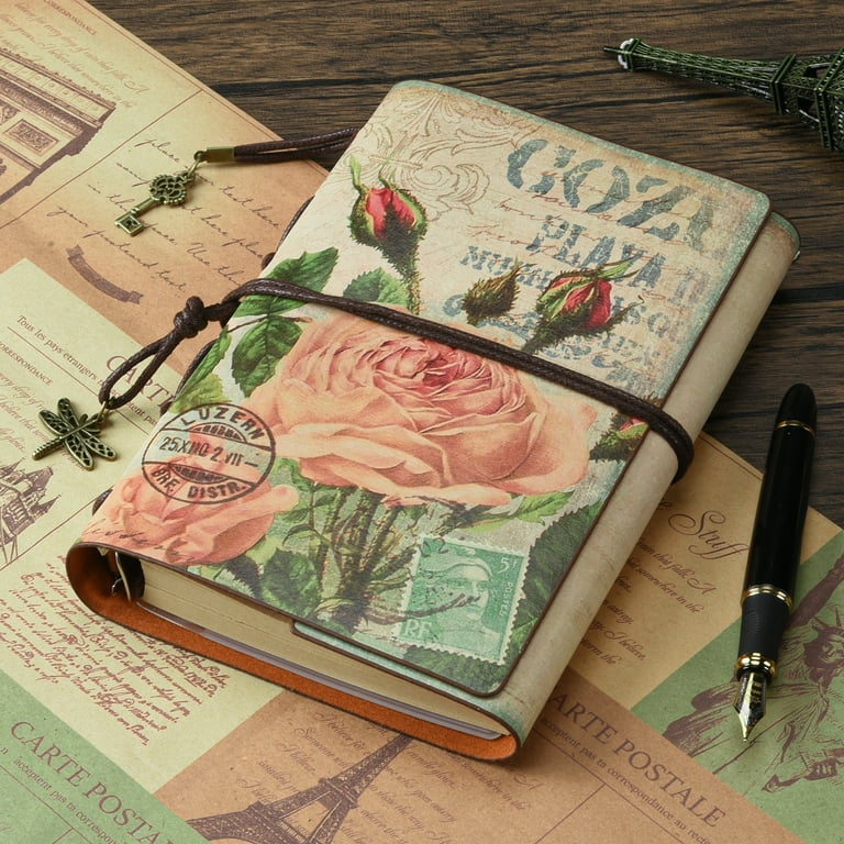 Vintage European Style Binder Journaling Notebook Diary Refillable ( 1pc )