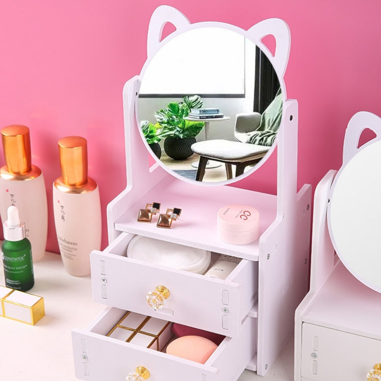 DIY Makeup Desk Organizer With Mirror ( 1pc )