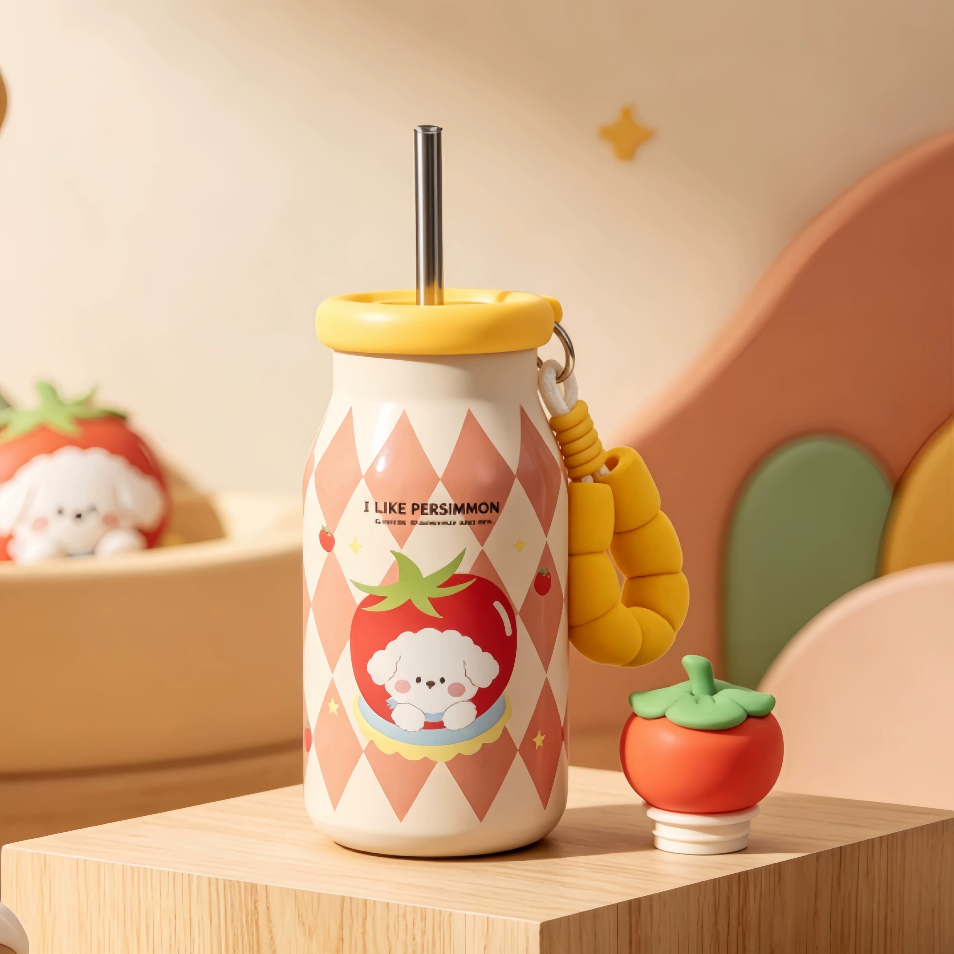 Pinteresty Pet Fruit Stainless Steel Tumbler ( 1pc )