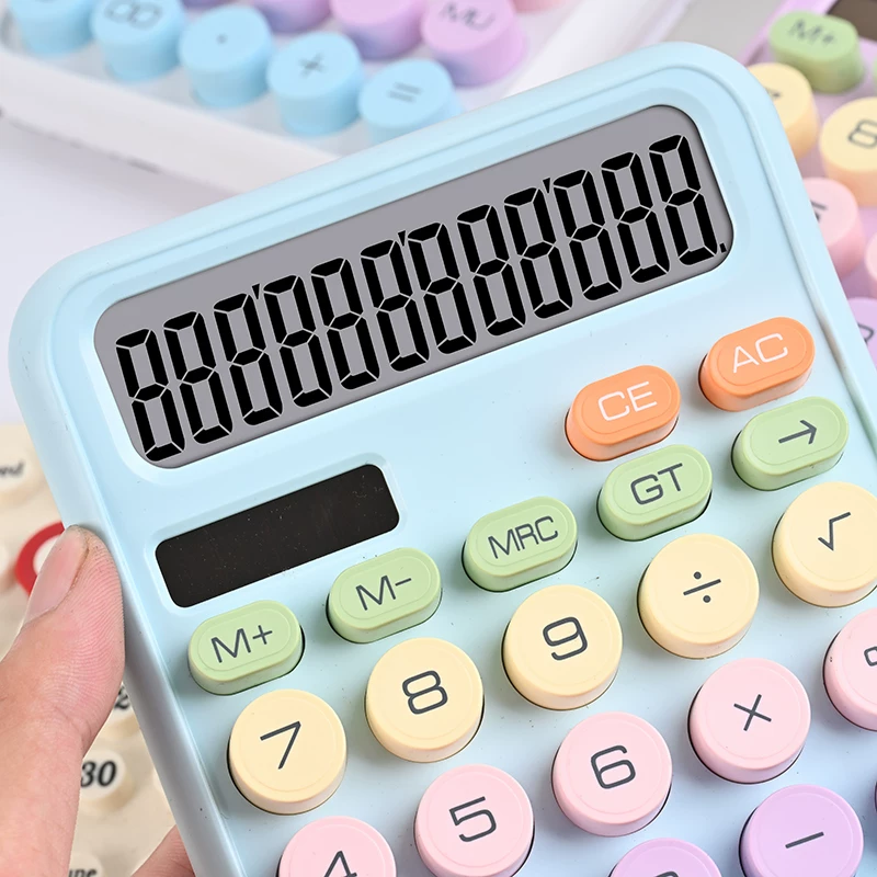 Pastel Calculator Solar / Battery Operated ( 1pc )