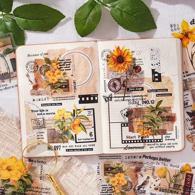 Natural Pastoral Retro Journaling Scrapbooking Stickers ( 20pcs )