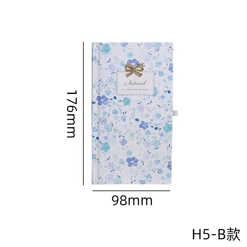 Fresh & Floral Bow Charm Hardbound Handbook Notebook Diary ( 1pc )