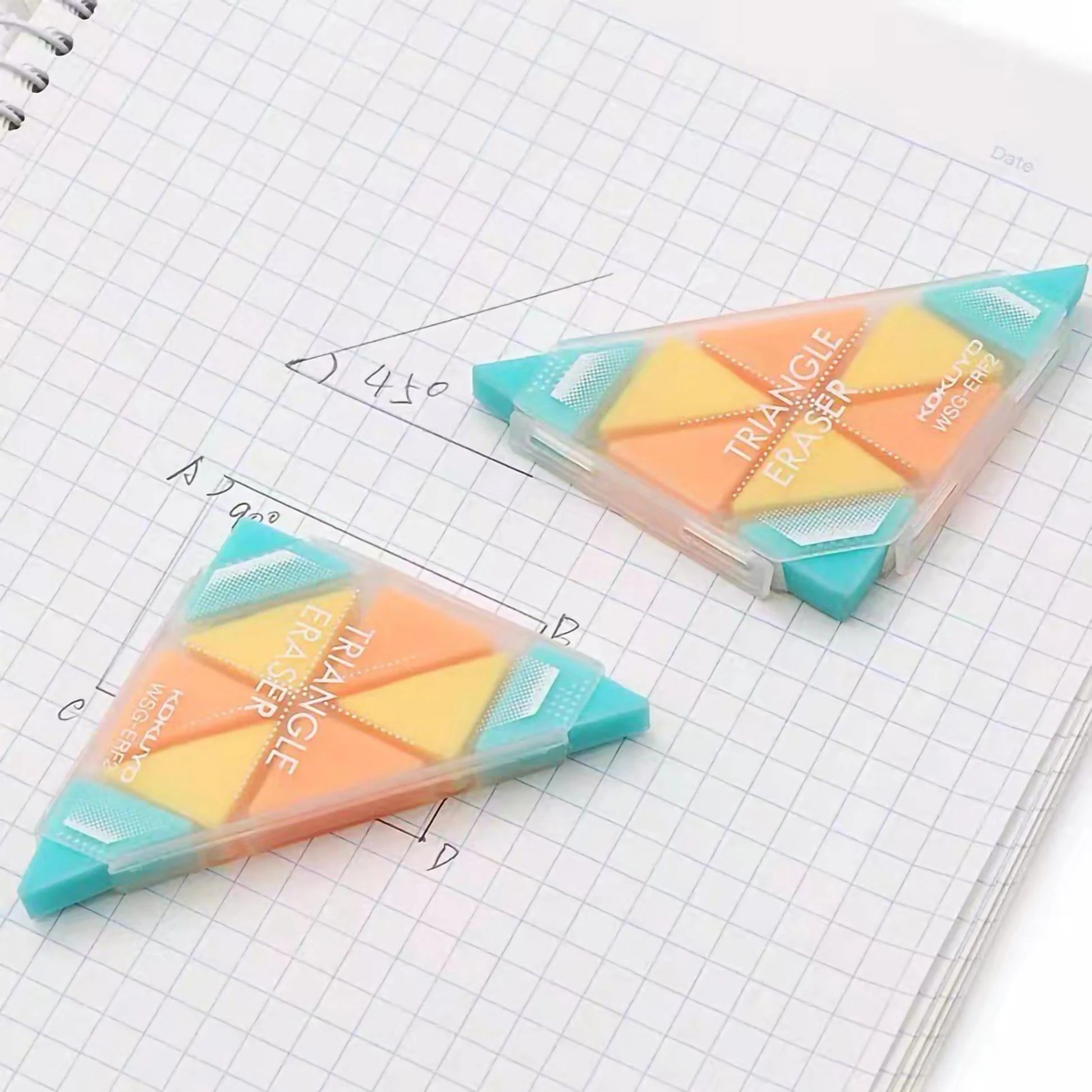 Multi Angled Triangular Eraser Set ( 1pc )