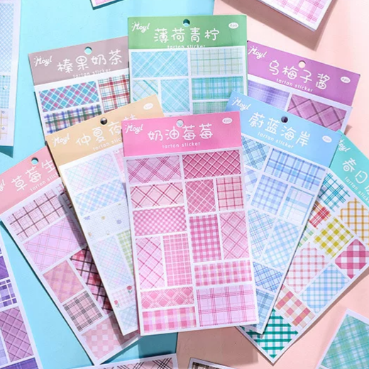 Checkered Twilight Journaling Scrapbooking Sticker Book ( 4sheets )