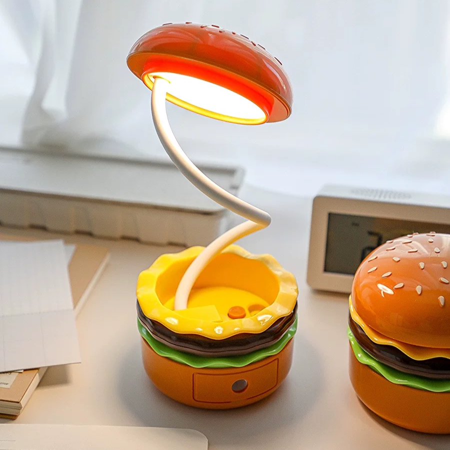 Burger Table Lamp With Sharpener Rechargeable ( 1pc )