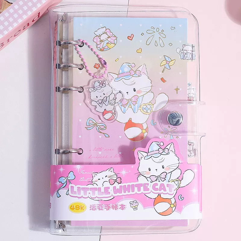 Kawaii Little Cat Binder Reusable Notebook Diary ( 1pc )