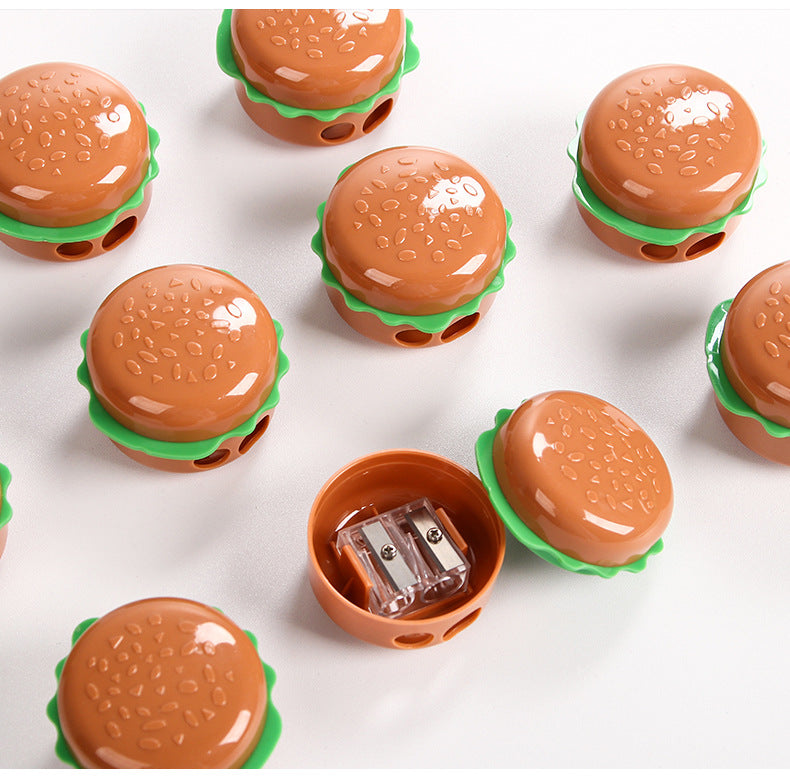 Burger Shaped Dual Pencil Sharpener ( 1pc )