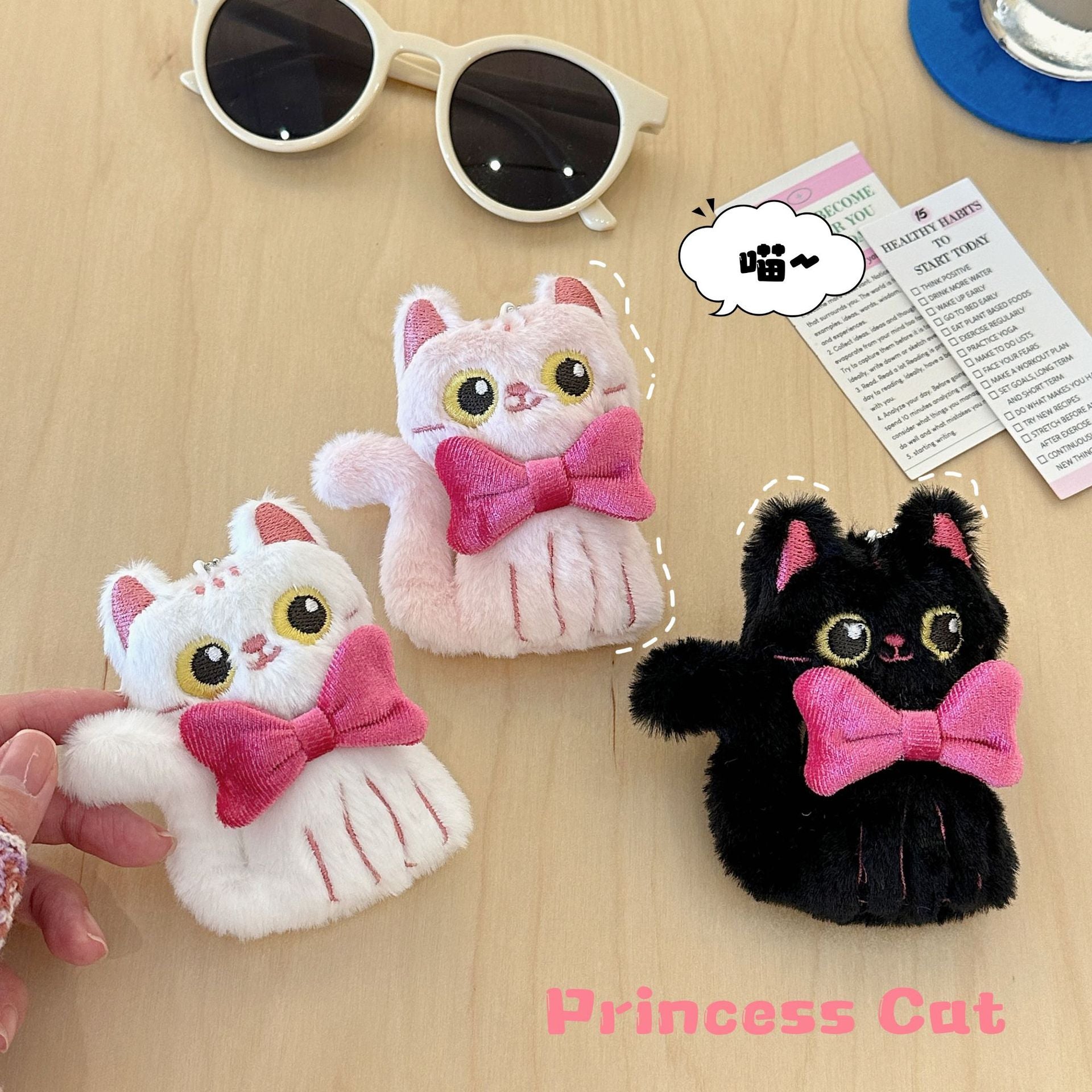 Princess Cat Plush Keychain ( 1pc )