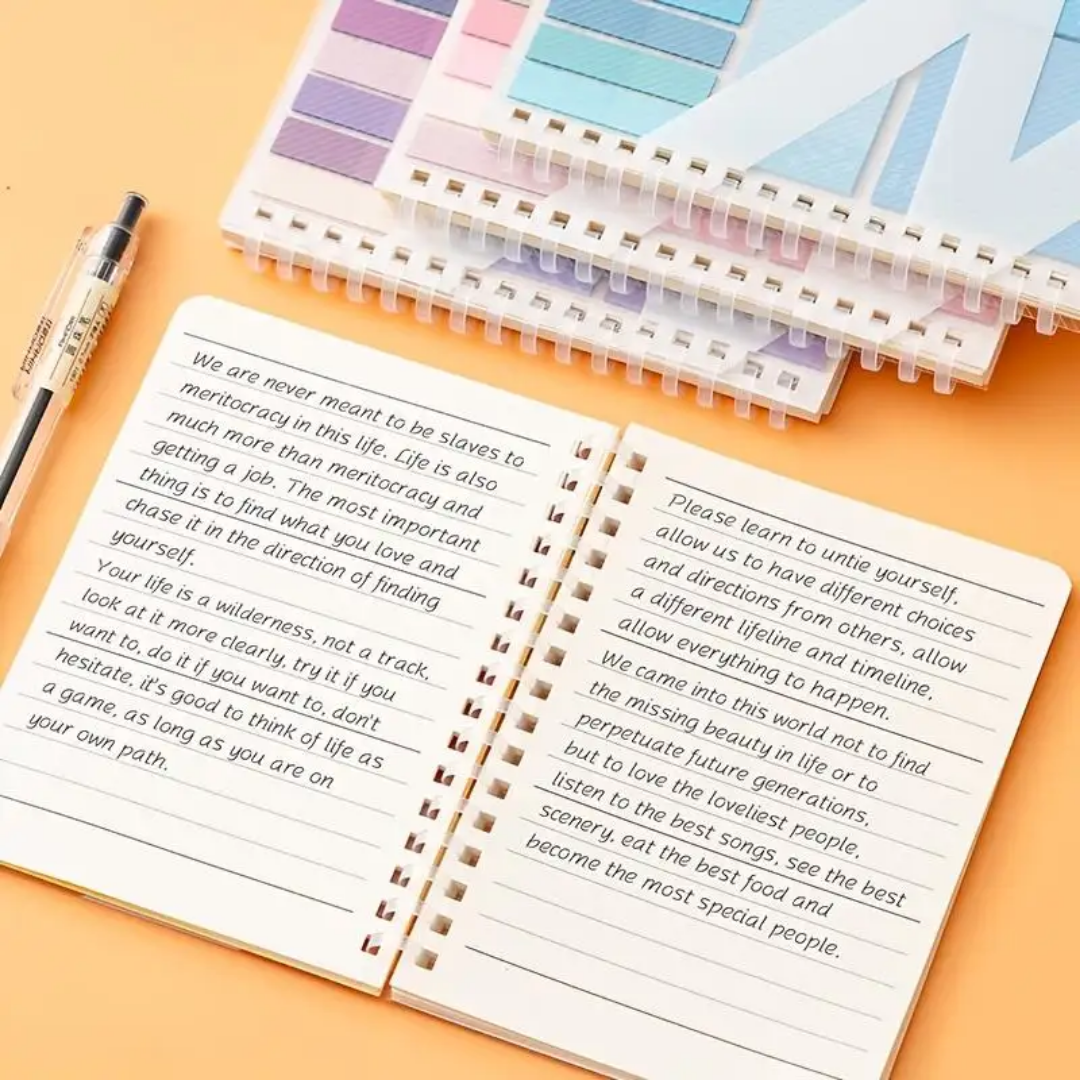 Aesthetic Combination Sticky Notes Spiral Notebook Diary ( 1pc )
