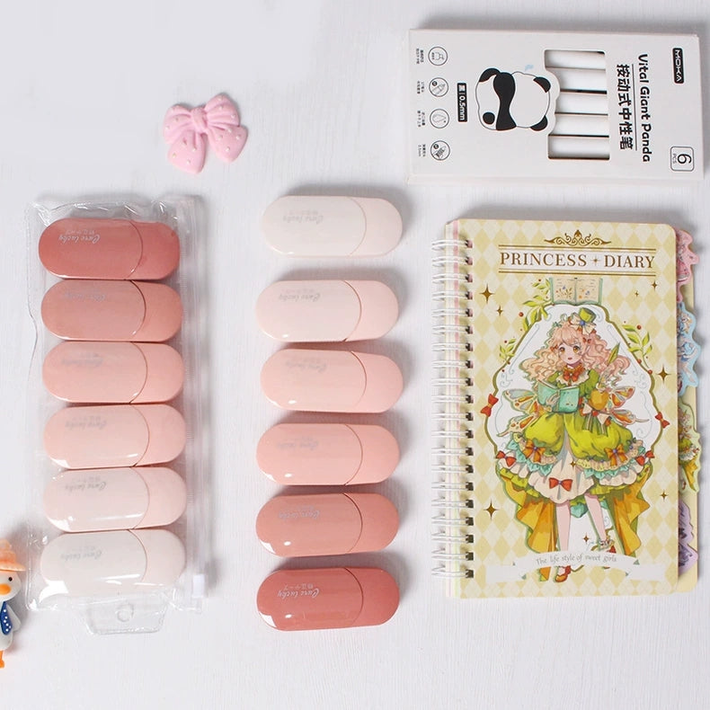 Gradient Morandi Correction Tape Set ( 6pcs )