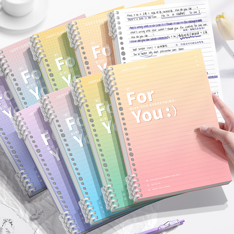 Pastel Gradient Spiral Notebook Diary A5 ( 1pc )