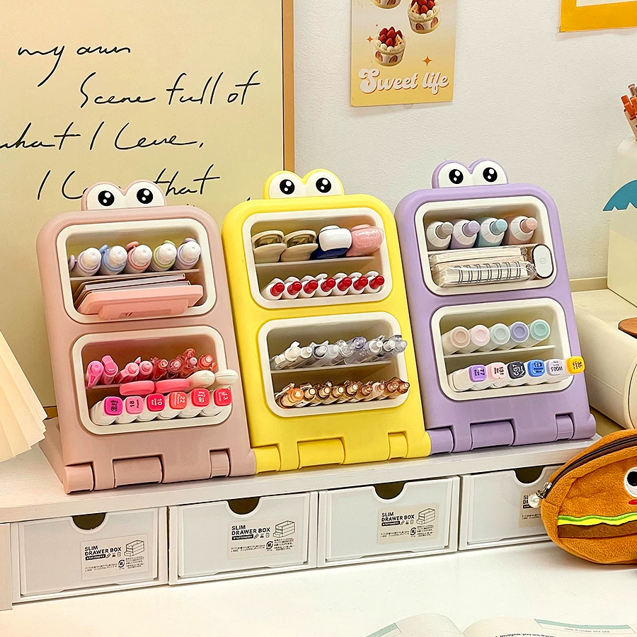 Kawaii Tilted Slanted Pen Desk Organiser ( 1pc )