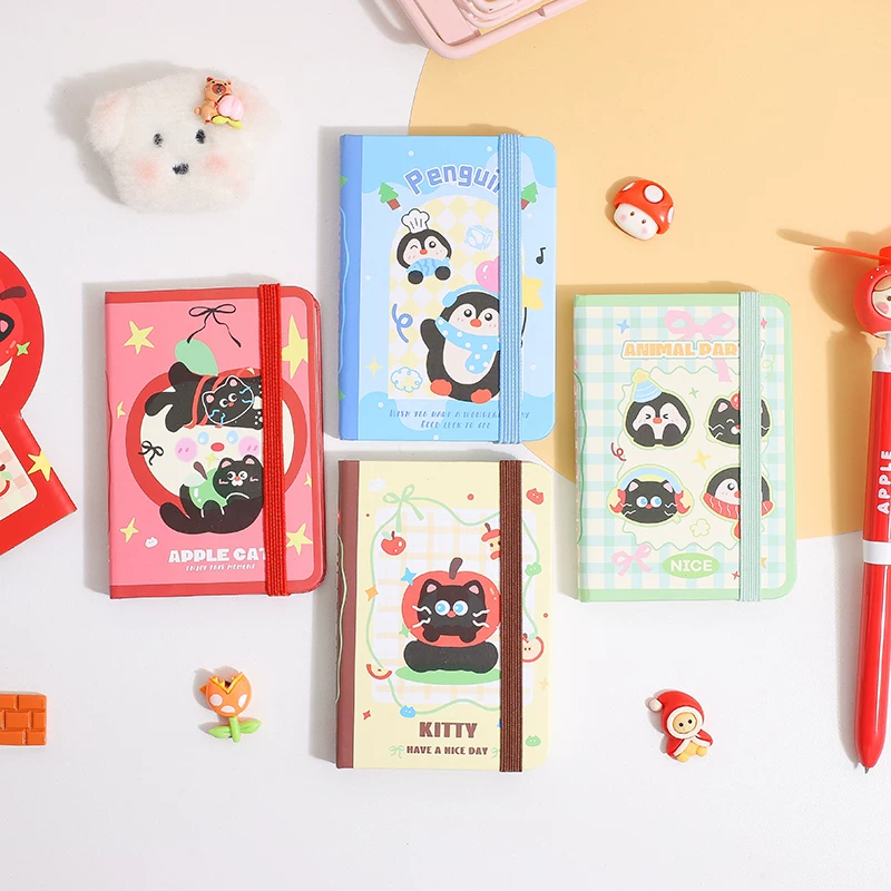 Kawaii Cat Penguin Notebook Dairy A7 ( 1pc )