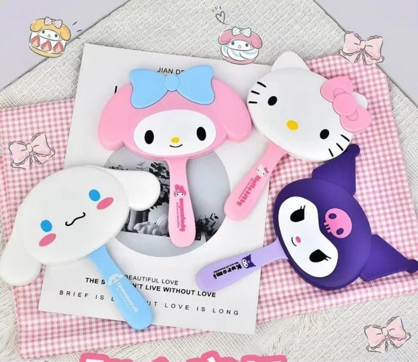 Sanrio Hand Mirror With Comb ( 1pc )