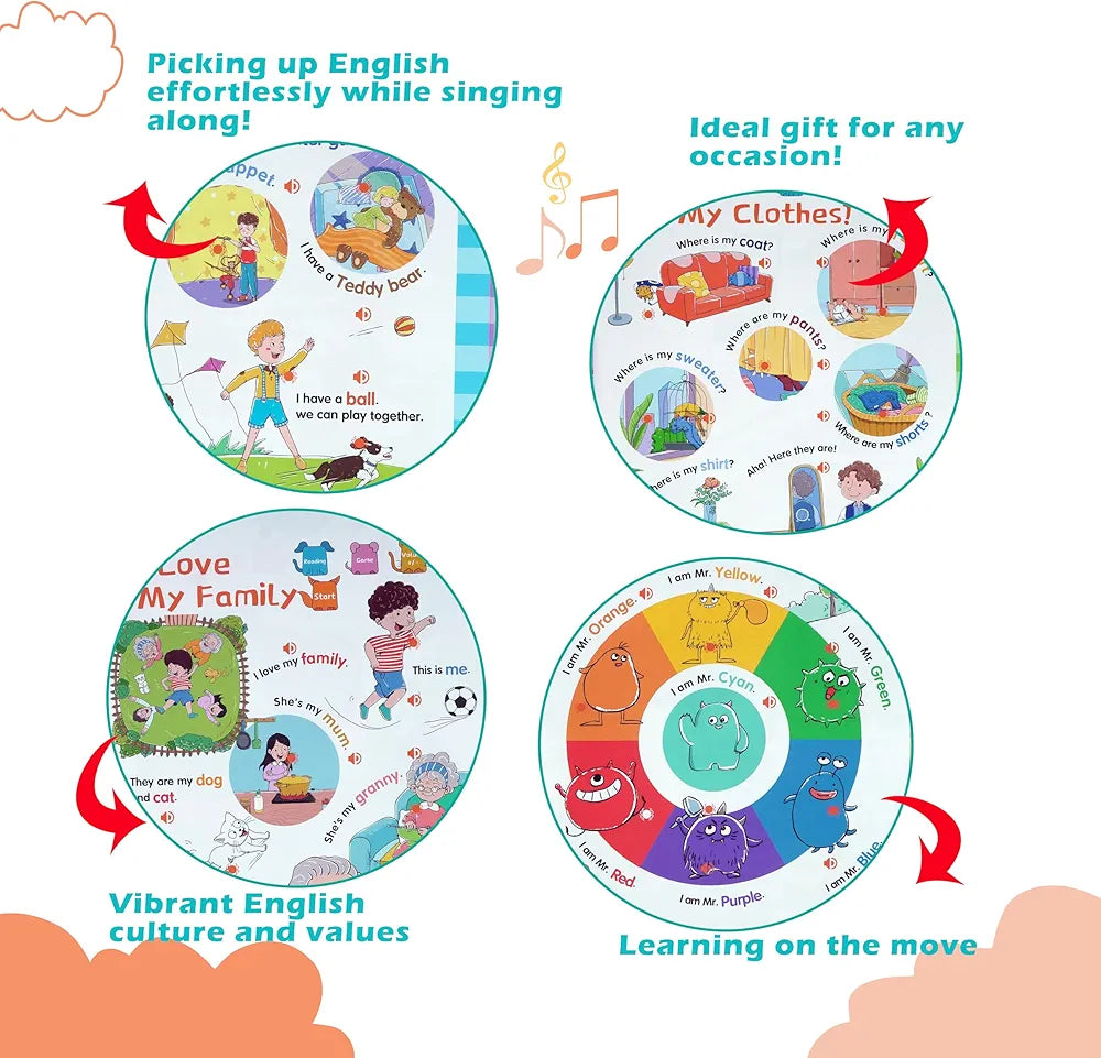 Interactive English Learning Kids Audio Book Rechargable ( 1pc )