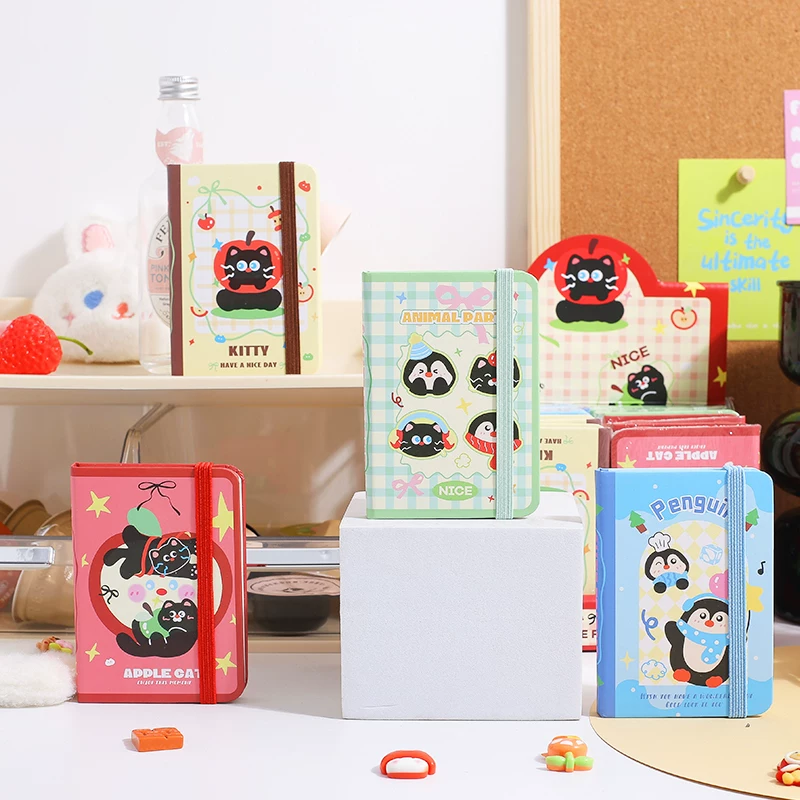 Kawaii Cat Penguin Notebook Dairy A7 ( 1pc )