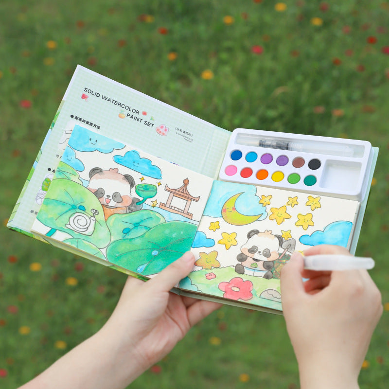 Watercolor Colouring Book ( 1pc )