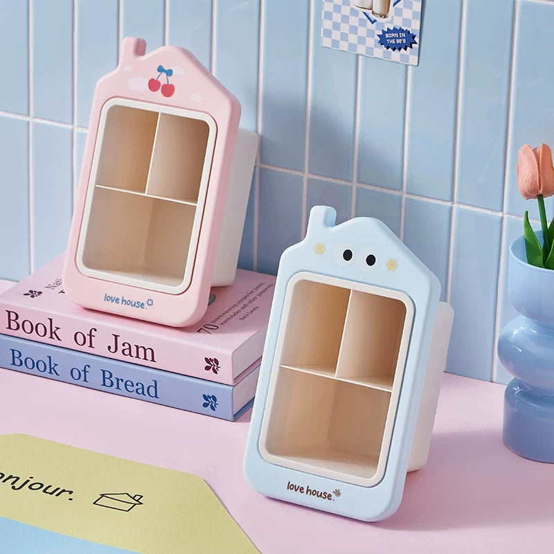 Love House Tilted Slanted Pen Desk Multipurpose Organiser ( 1pc )
