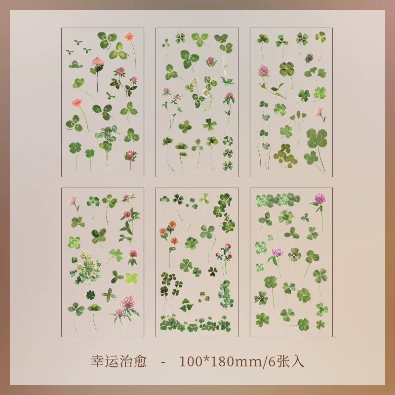 Natural Series Journaling Sticker Sheets ( 6 Sheets )