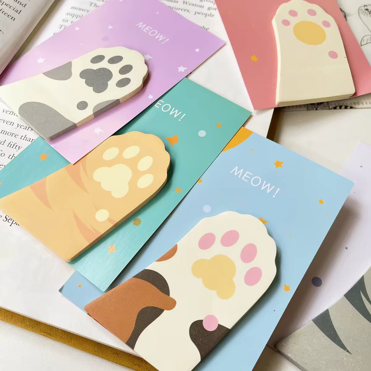Meow Paw Series Self Adhesive Sticky Notes ( 1pc )