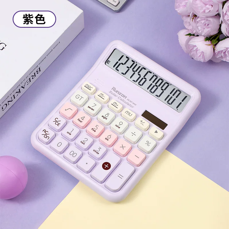 Pastel Aesthetic Calculator Solar / Battery Operated Big ( 1pc )