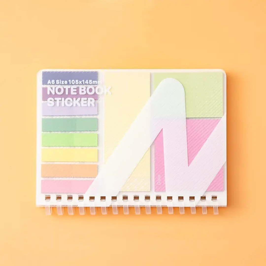 Aesthetic Combination Sticky Notes Spiral Notebook Diary ( 1pc )