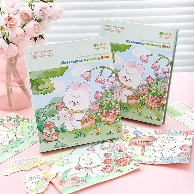 Watercolor Colouring Book ( 1pc )