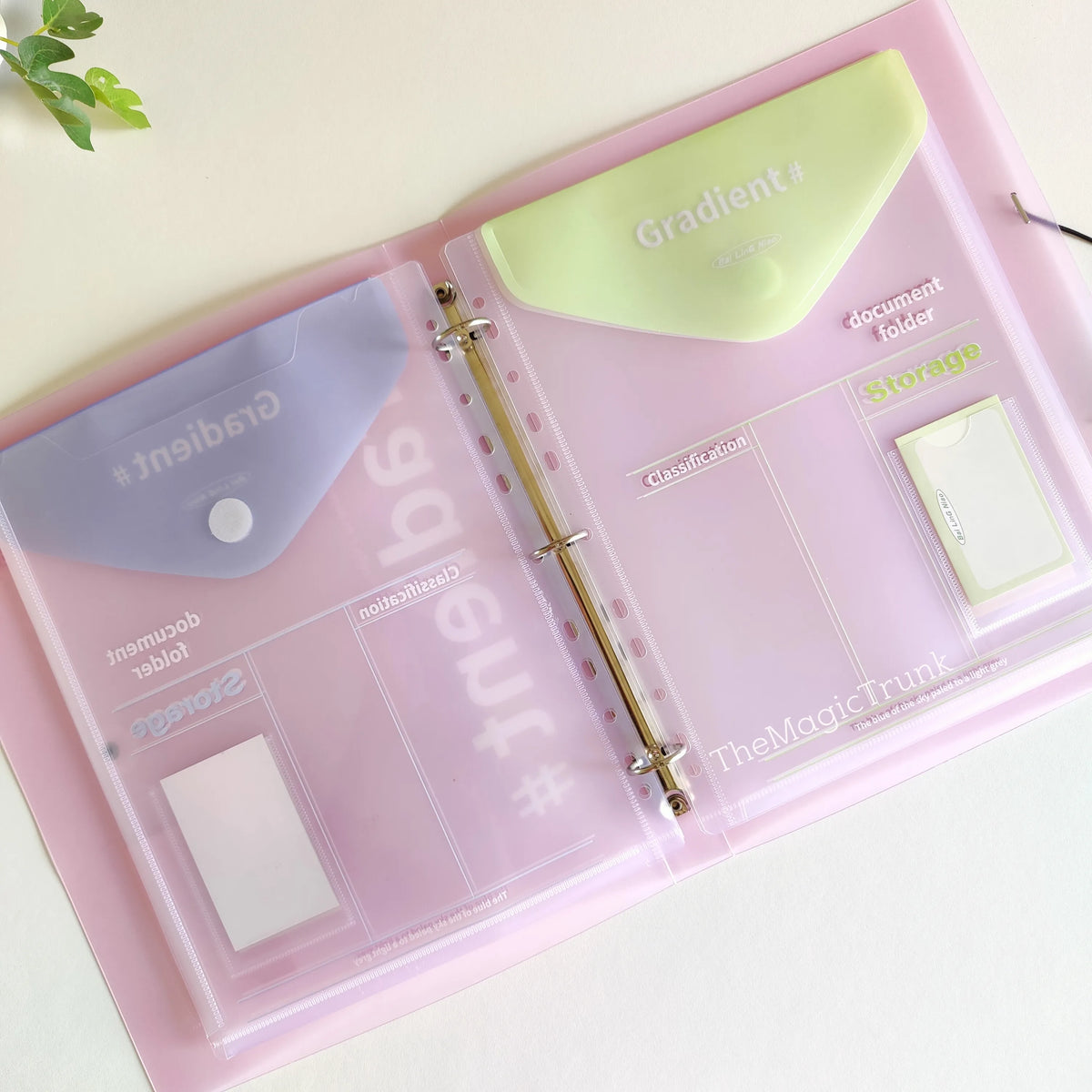 Aesthetic Gradient Loose-Leaf Binder File Folder Storage Organiser A4 ( 1pc )