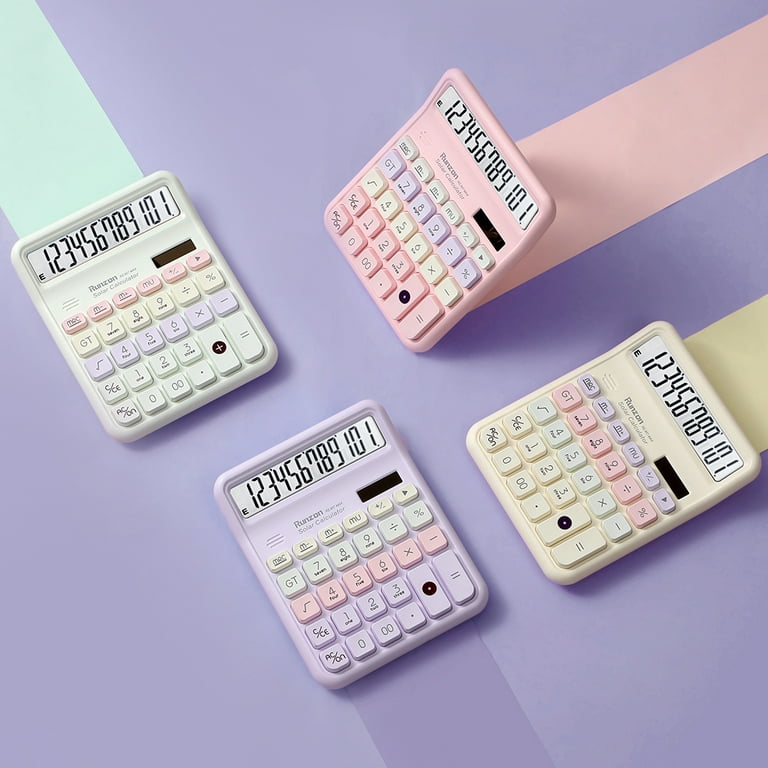 Pastel Aesthetic Calculator Solar / Battery Operated Big ( 1pc )