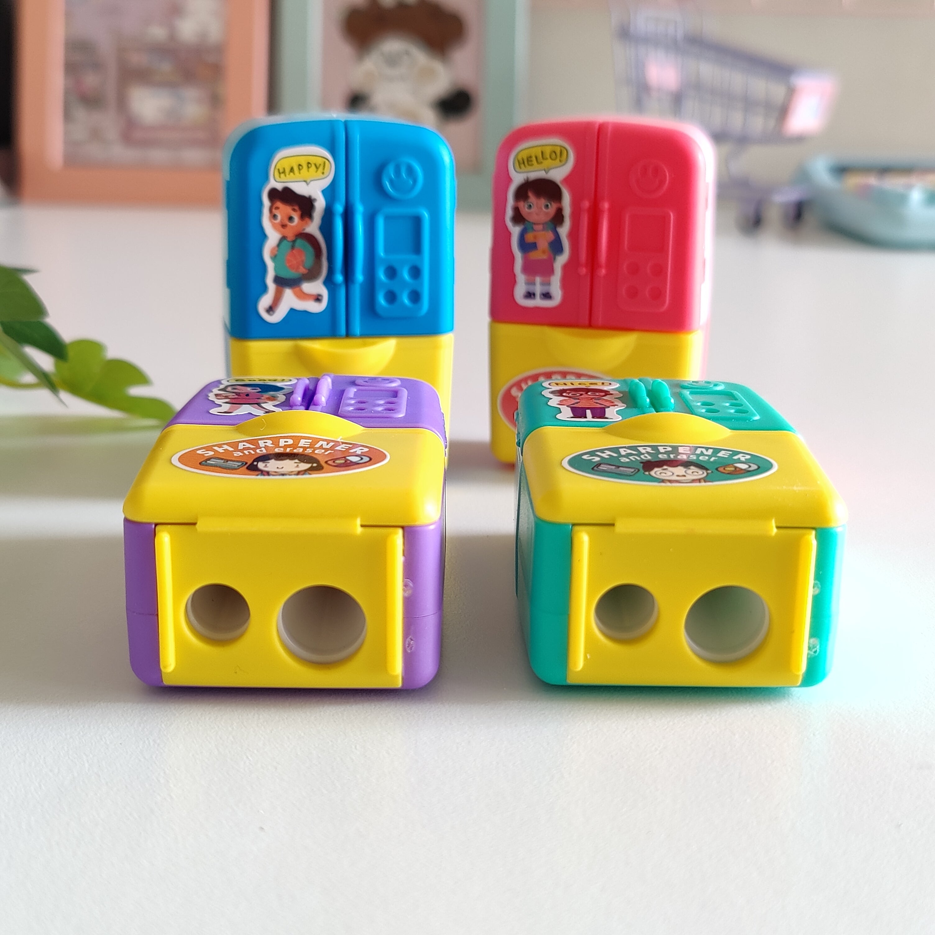 Cupboard 2 in 1 Eraser Pencil Sharpener (1pc)