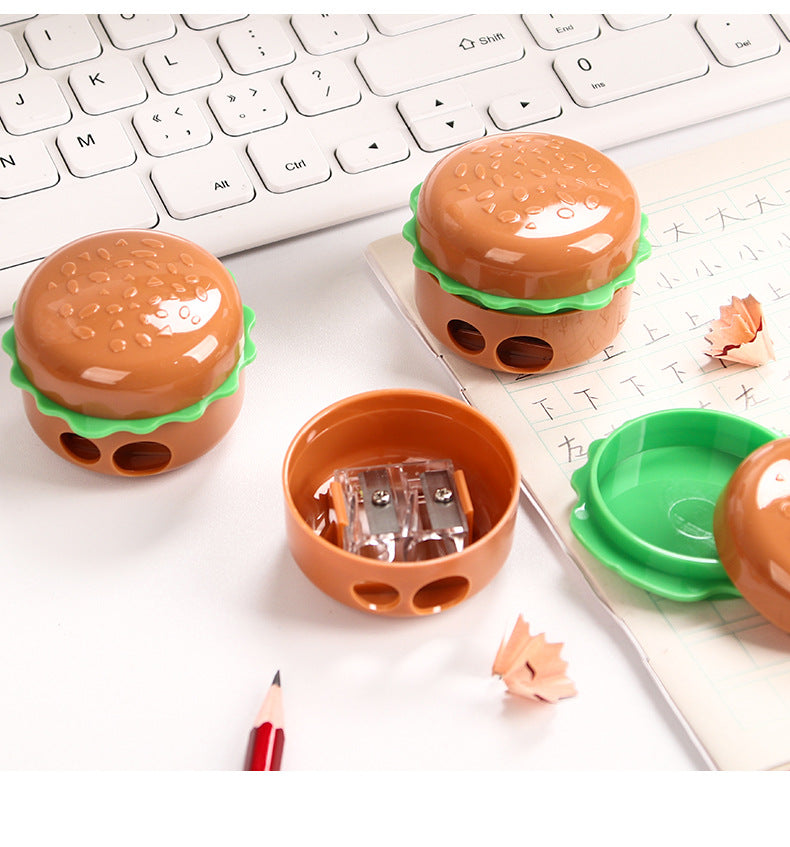 Burger Shaped Dual Pencil Sharpener ( 1pc )