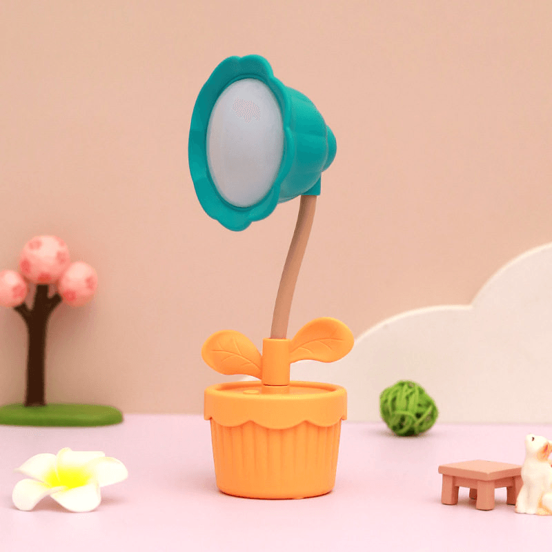 Flower Pot Desk Table Lamp Rechargeable ( 1pc )