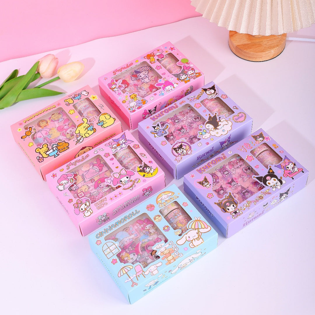 Sanrio Character Sticker Washi Tape Set ( 1 set )