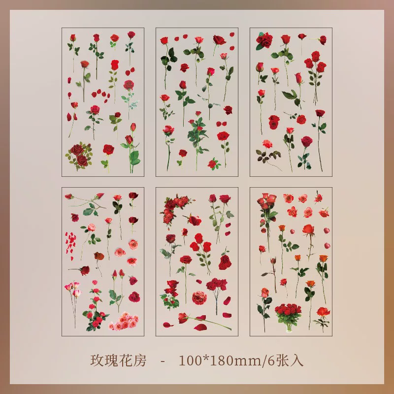 Natural Series Journaling Sticker Sheets ( 6 Sheets )