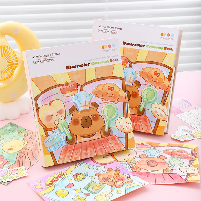 Watercolor Colouring Book ( 1pc )