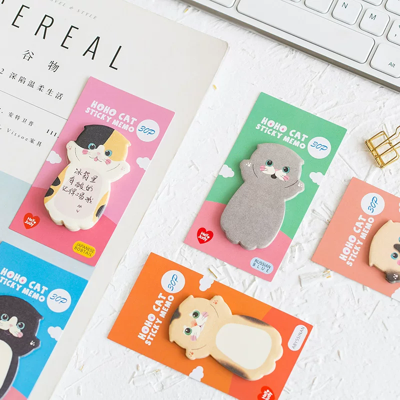 Cat Series Self Adhesive Sticky Notes ( 1pc )