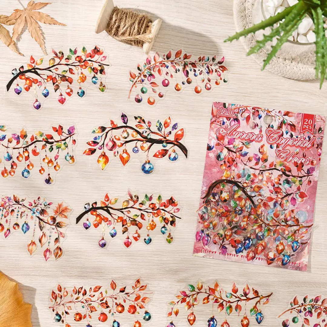 Light Star Journaling Scrapbooking Sticker Sheets ( 20pcs )