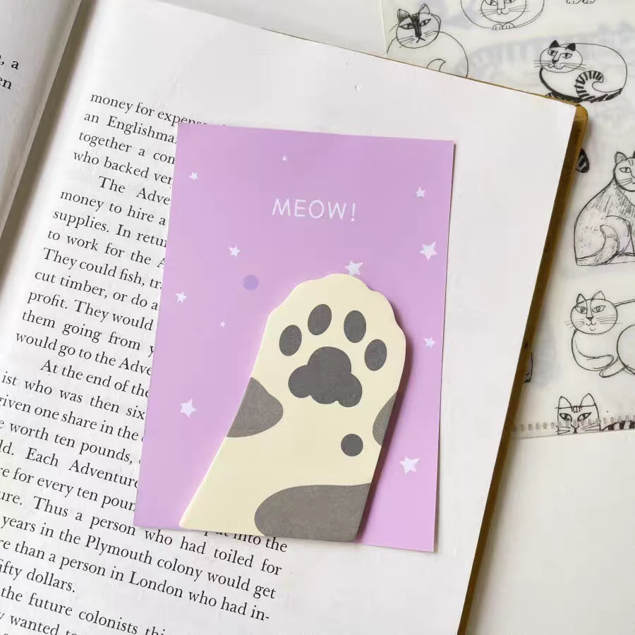 Meow Paw Series Self Adhesive Sticky Notes ( 1pc )