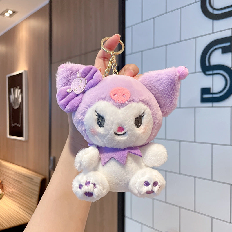 Sanrio Bow Charm Soft Plush Keychain ( 1pc )